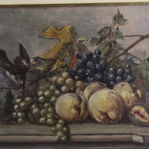 Alternative view of Antica natura morta frutta primi 900 olio su tavola !!!