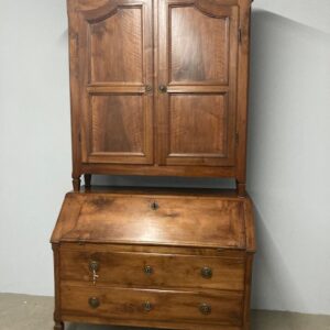 Alternative view of Antico trumeau  credenza Piemontese epoca 1750 noce con ribalta. Mis A 245 P 61 L 127 cm