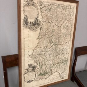 Alternative view of Antica incisione cartina geografica del regno del Portogallo 1 Gennaio 1692 Mis