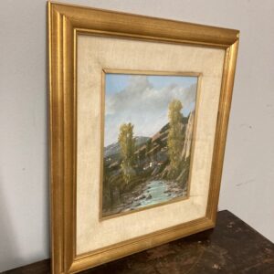 Alternative view of Dipinto Paesaggio olio Giacomo Delcroix Firenze anni 50. Mis 22 x 29
