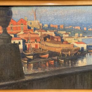 Alternative view of Antico Dipinto “Città di Taranto “ artista Dante Canasi 1925 . Olio su faseite  cm 91 x 65