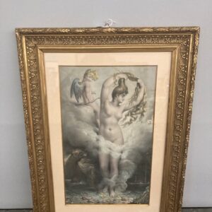 Alternative view of Antica Litografia di gusto Liberty epoca 800 Phileppe Benoist .Epoca XIX .Mis 60 x 43