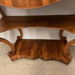 Alternative view of Antica console in noce e marmo Carrara Luigi Filippo 1850 . Mis 115 x 57 Altezza cm 99