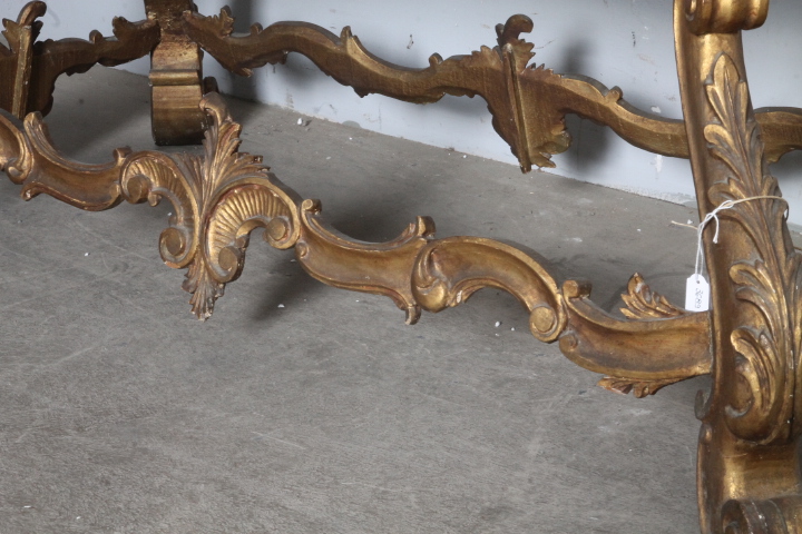 Antico tavolo basso da salotto dorato fine 800 con piano in onice . Mis 110 x 58 h 45 - immagine 8