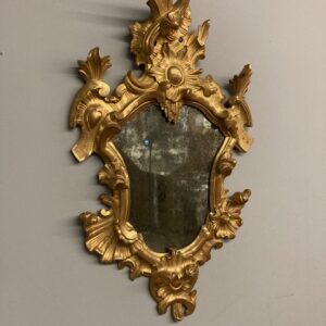 Alternative view of Antica specchiera foglia Oro Italia centrale epoca  XVIII sec. Mis 86 x 54