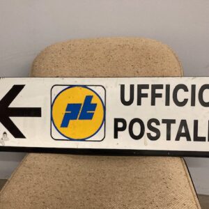 Alternative view of Insegna Vintage poste in metallo anni 70/80 ottimo stato . Mis 81 x 25