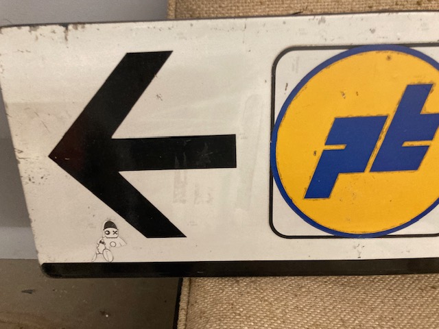 Insegna Vintage poste in metallo anni 70/80 ottimo stato . Mis 81 x 25 - immagine 3