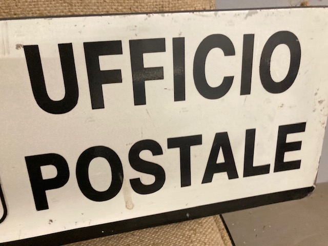 Insegna Vintage poste in metallo anni 70/80 ottimo stato . Mis 81 x 25 - immagine 5