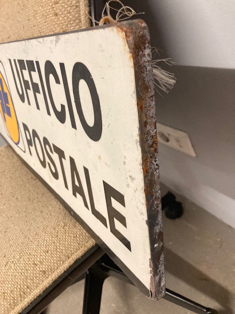 Insegna Vintage poste in metallo anni 70/80 ottimo stato . Mis 81 x 25 - immagine 6