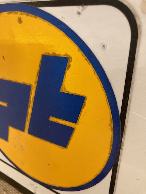 Insegna Vintage poste in metallo anni 70/80 ottimo stato . Mis 81 x 25 - immagine 7