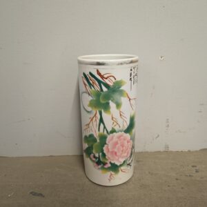 Antico vaso in porcellana cinese fine 800 con marchio, mis h 28, l 12, p 2cm