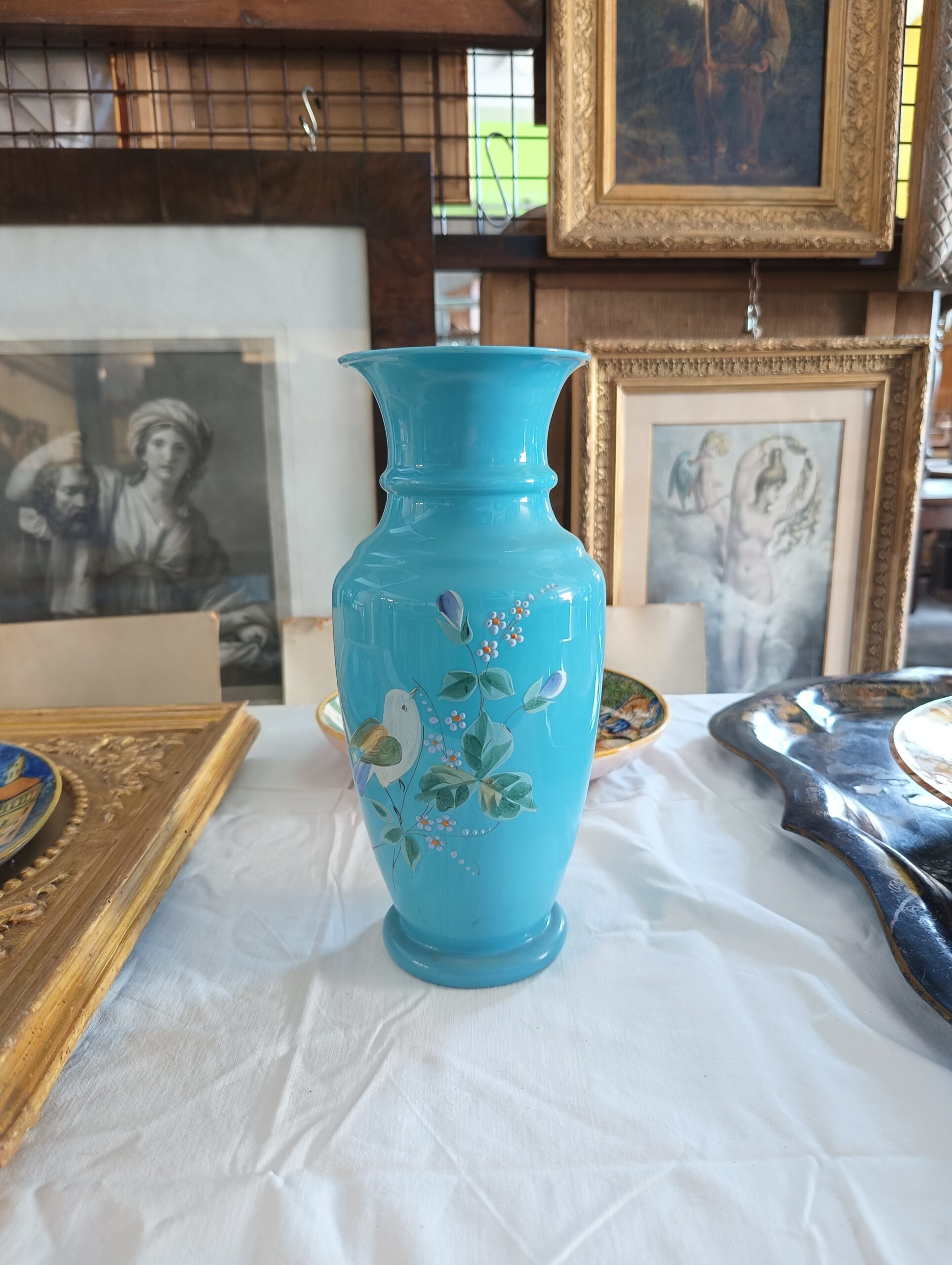 Antico vaso francese liberty 1939, mis h 29cm, l 13, p 13. - immagine 6