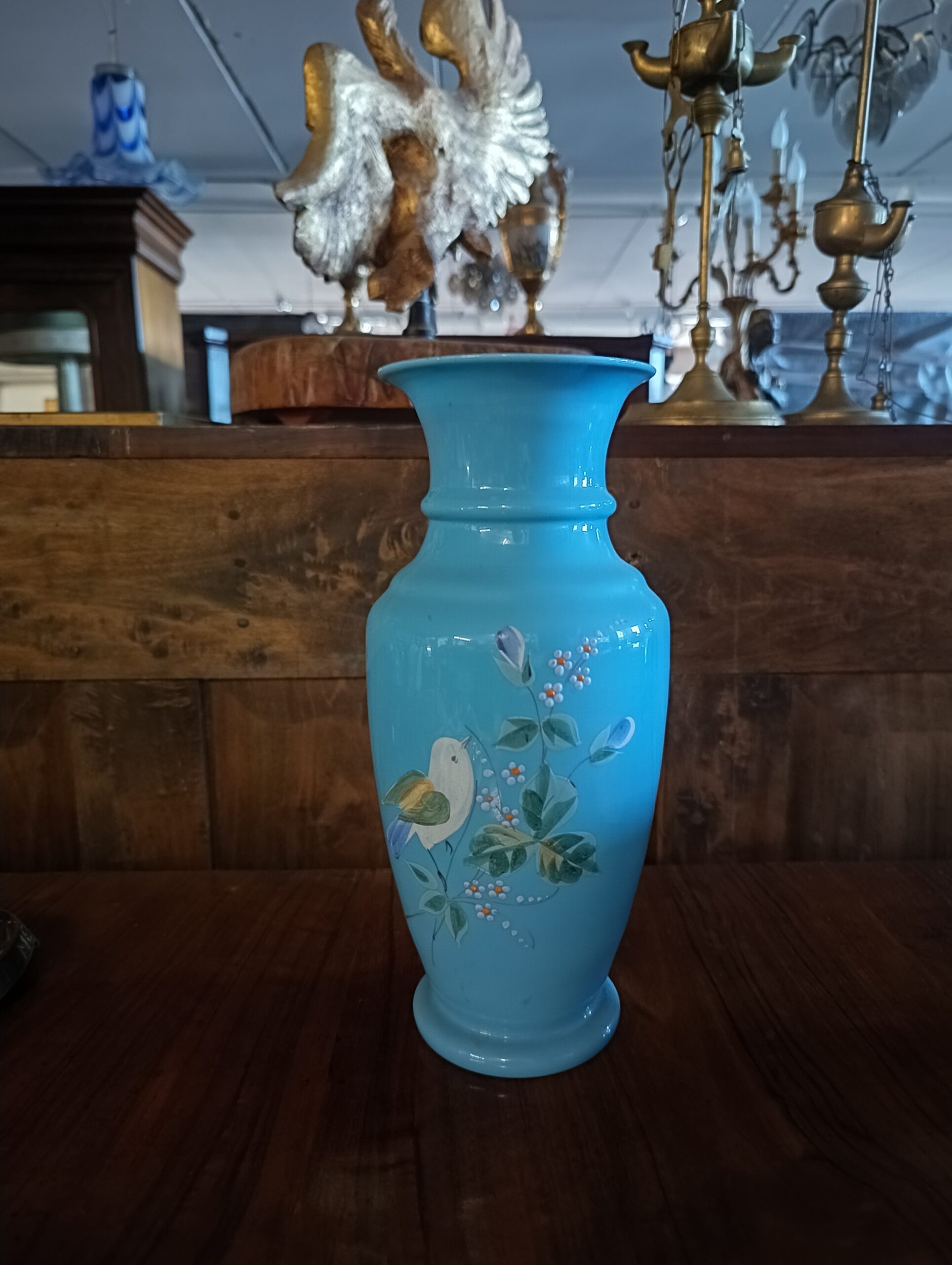 Antico vaso francese liberty 1939, mis h 29cm, l 13, p 13. - immagine 7