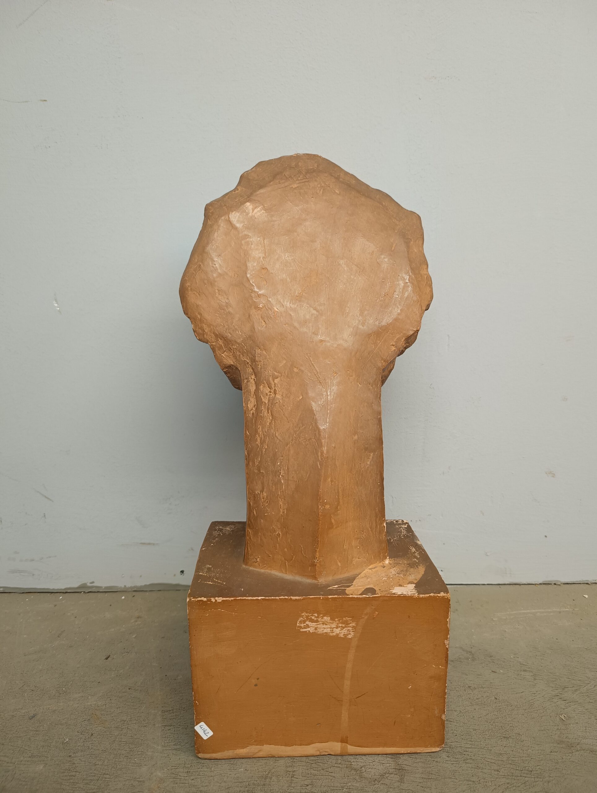 Antica scultura a mezzobusto di Beethoven, epoca '800, in terracotta, mis h 57, l 28, p 28 - immagine 6