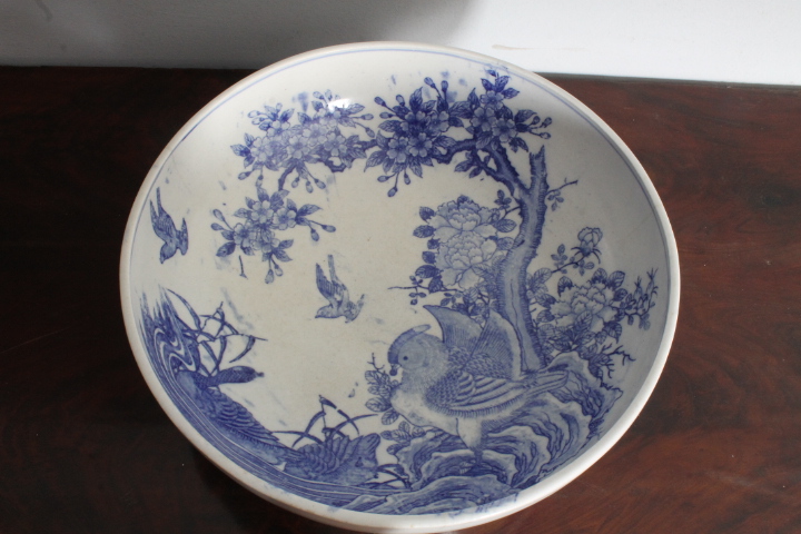 Antico grande piatto in terraglia Giapponese con dipinta pernice . Periodo MeiJi 1868 – 1912 . Mis cm 30 - immagine 3