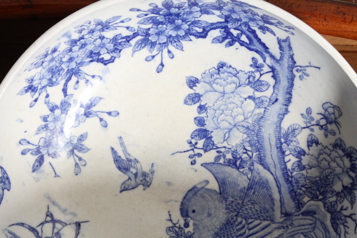 Antico grande piatto in terraglia Giapponese con dipinta pernice . Periodo MeiJi 1868 – 1912 . Mis cm 30 - immagine 4