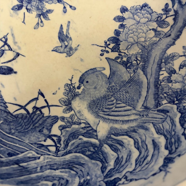 Antico grande piatto in terraglia Giapponese con dipinta pernice . Periodo MeiJi 1868 – 1912 . Mis cm 30 - immagine 8