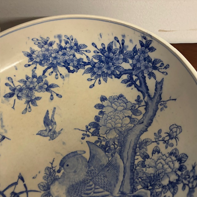 Antico grande piatto in terraglia Giapponese con dipinta pernice . Periodo MeiJi 1868 – 1912 . Mis cm 30 - immagine 11
