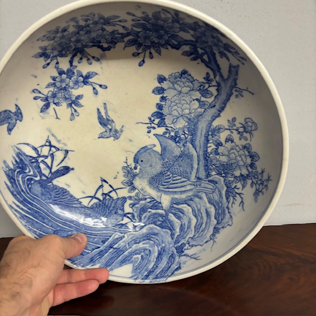Antico grande piatto in terraglia Giapponese con dipinta pernice . Periodo MeiJi 1868 – 1912 . Mis cm 30 - immagine 12