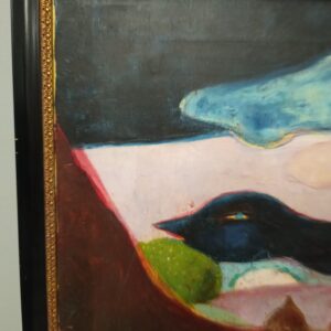 Alternative view of Dipinto arte contemporanea "Giganti" 1988,  mis h67, l86, p4, solo tela 60x80cm
