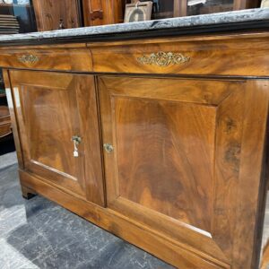 Alternative view of Antica splendida credenza -servante noce cappuccina CARLO X 1820 . con marmo . Mis 182 x 69