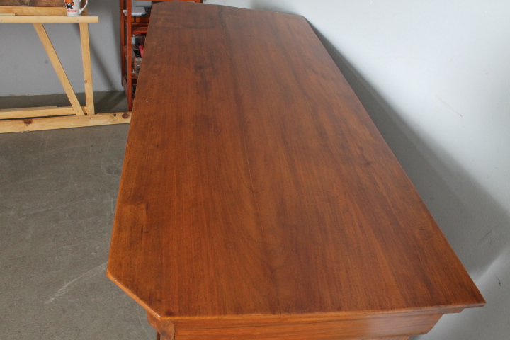 Antico cassettone cappuccino - comò L Filippo epoca 1860 in noce . Rare misure . L 105 x 46 Restaurato ! - immagine 14