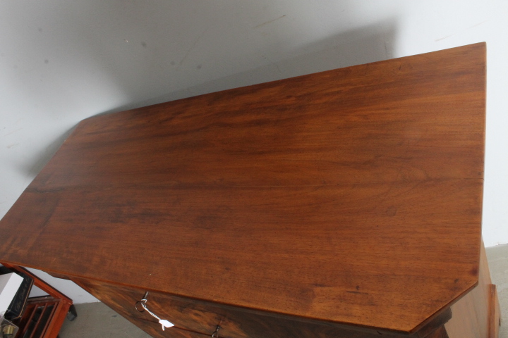 Antico cassettone cappuccino - comò L Filippo epoca 1860 in noce . Rare misure . L 105 x 46 Restaurato ! - immagine 15