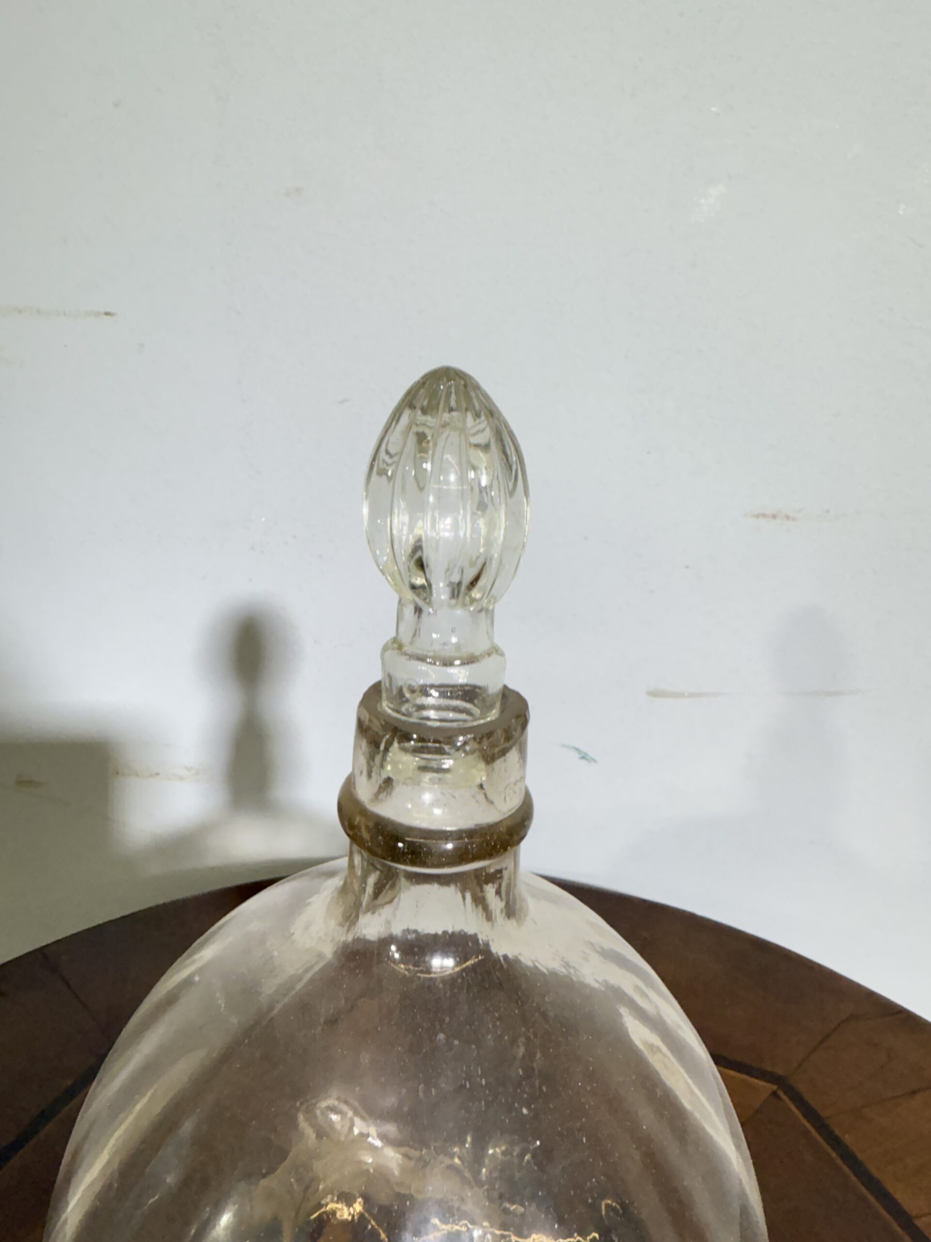 Antica bottiglia in vetro di Murano soffiata a mano XIX sec., mis h28cm - immagine 7