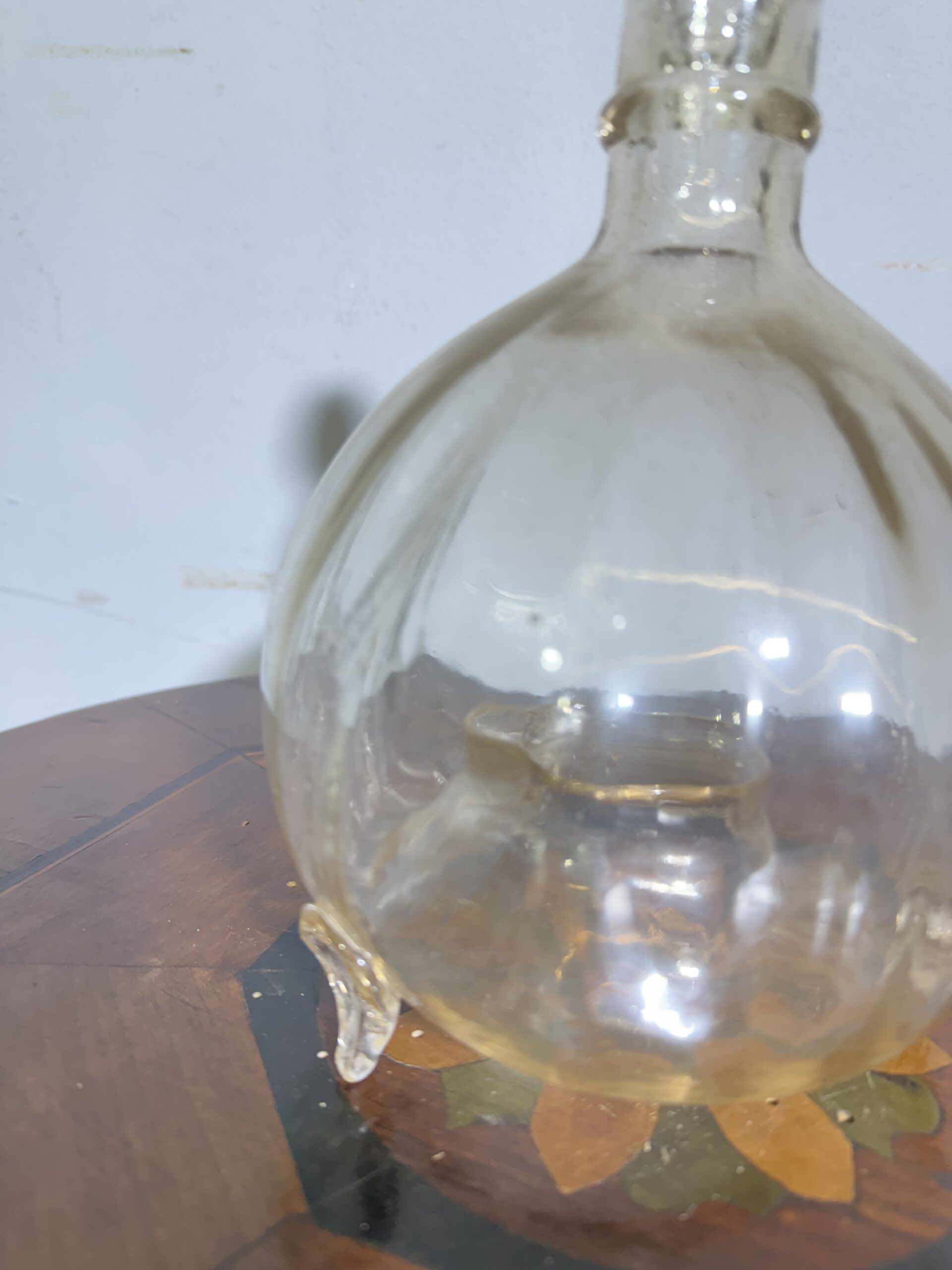 Antica bottiglia in vetro di Murano soffiata a mano XIX sec., mis h28cm - immagine 8
