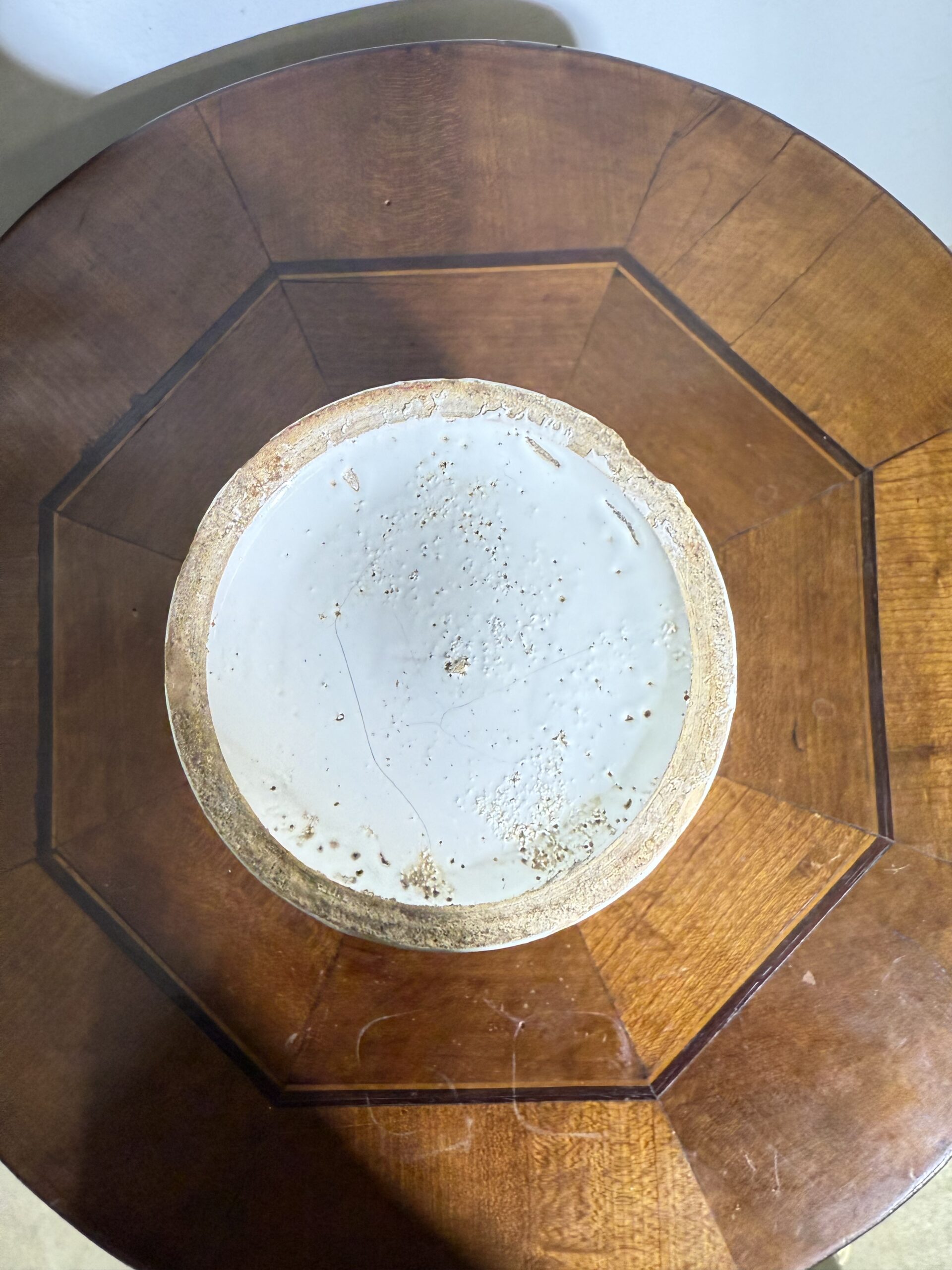 Antico Albarello, vaso da farmacia, epoca metà XIX, Unguento Populeo, h 20, lp 15 cm - immagine 3