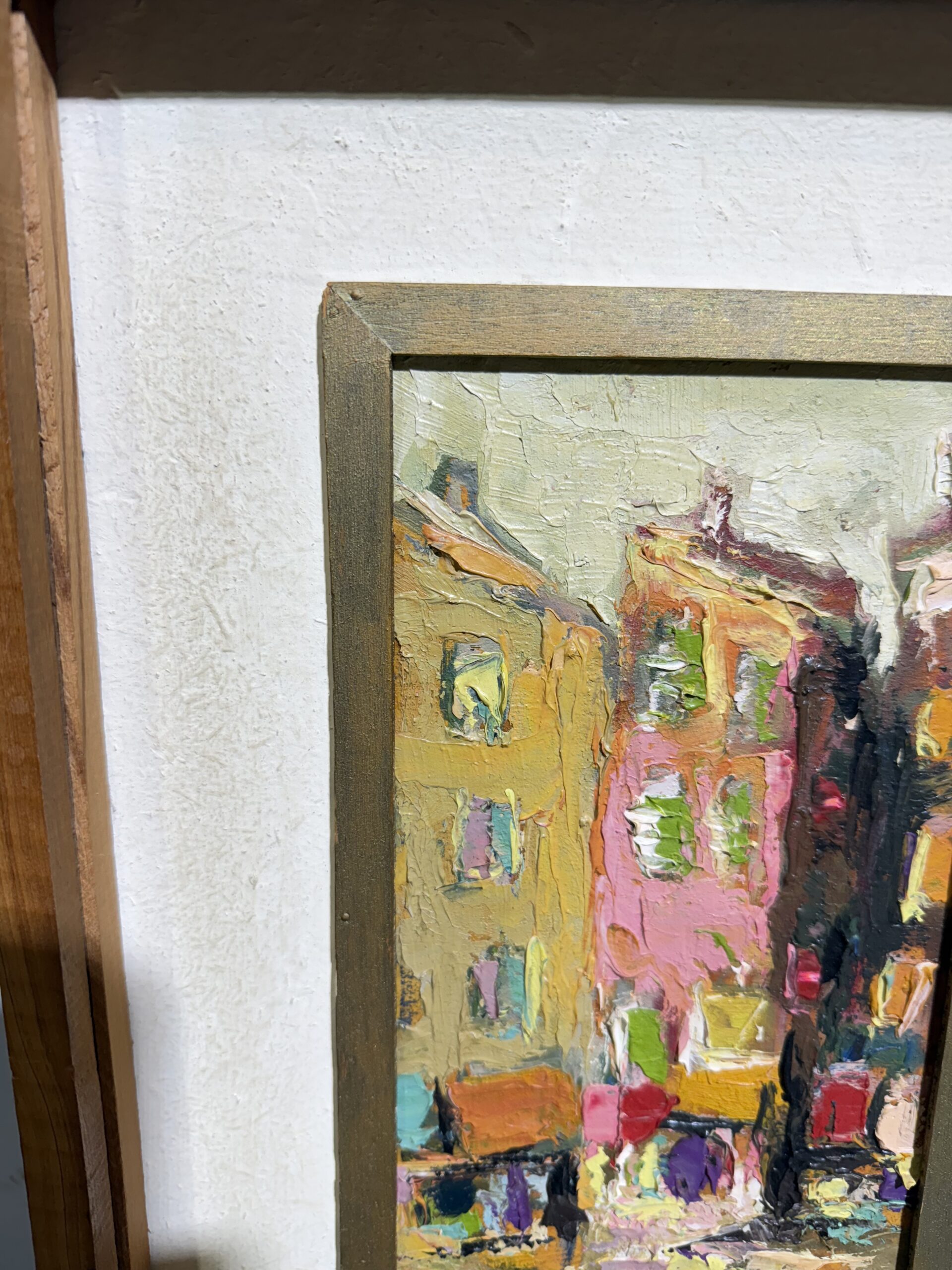 Dipinto scorcio di città , olio su tavola, mis 38x26 cm - immagine 5