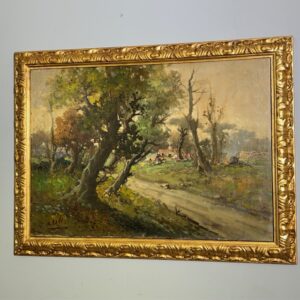 Alternative view of Antico dipinto olio su tela Belli Andrea – Forio D’ ischia  1950 . Firmato mis 82 x 62