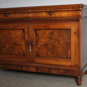 Alternative view of Antica credenza Carlo X in noce massello primi 800 Bologna. Mis 136 x 52 . h 92