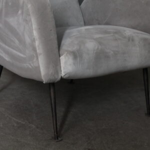 Alternative view of Poltrona anni 50 Mid Century “ Gigi Radice “ colore grigio. Gambe ferro