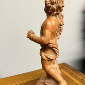 Alternative view of Antica scultura putto festante in terracotta fine '700 Francia h35 cm