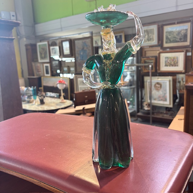Figura di popolana in vetro Murano anni 40. Scultura fornace Salviati . H 34 strepitosa