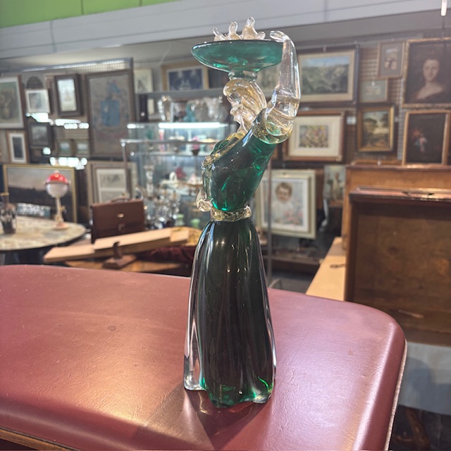 Figura di popolana in vetro Murano anni 40. Scultura fornace Salviati . H 34 strepitosa - immagine 6