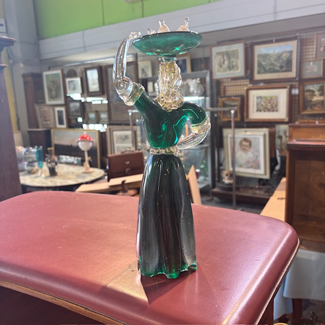 Figura di popolana in vetro Murano anni 40. Scultura fornace Salviati . H 34 strepitosa - immagine 9
