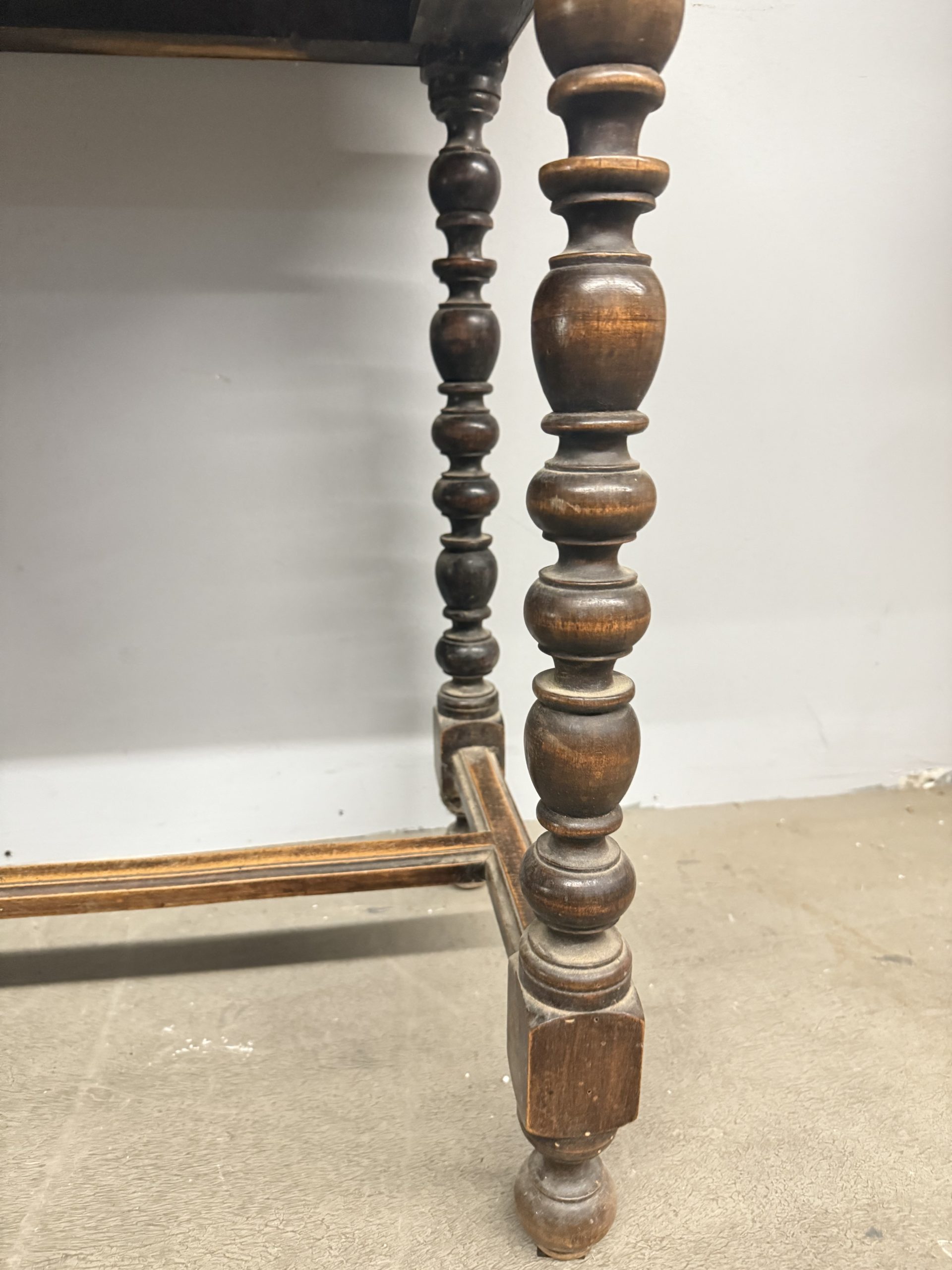 Antico tavolinetto scrittoio '800, in noce massello, 75x80x50 cm - immagine 6