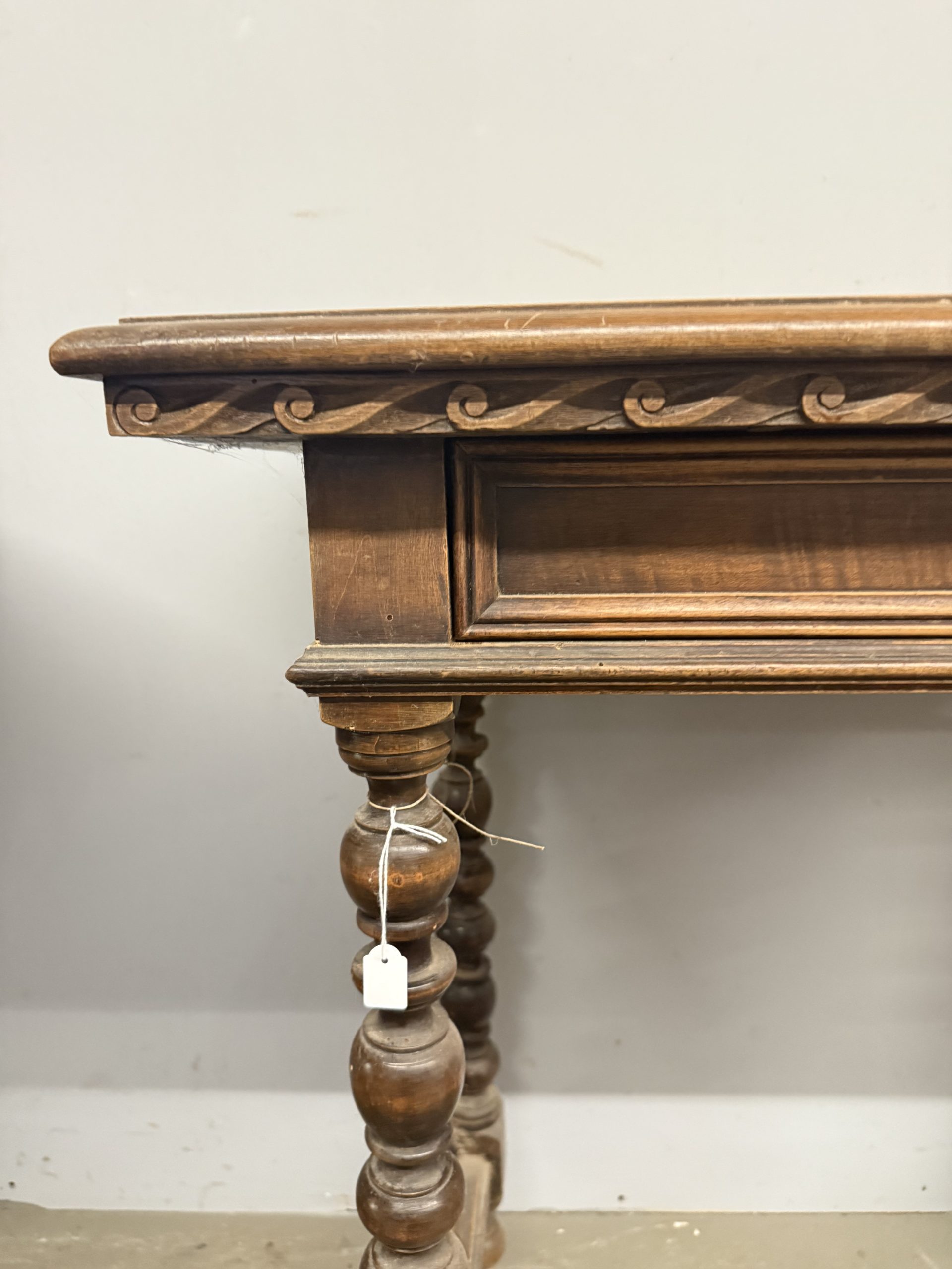 Antico tavolinetto scrittoio '800, in noce massello, 75x80x50 cm - immagine 13