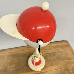 Alternative view of Lampada vintage cappello anni '70, base in travertino, 50x25 cm