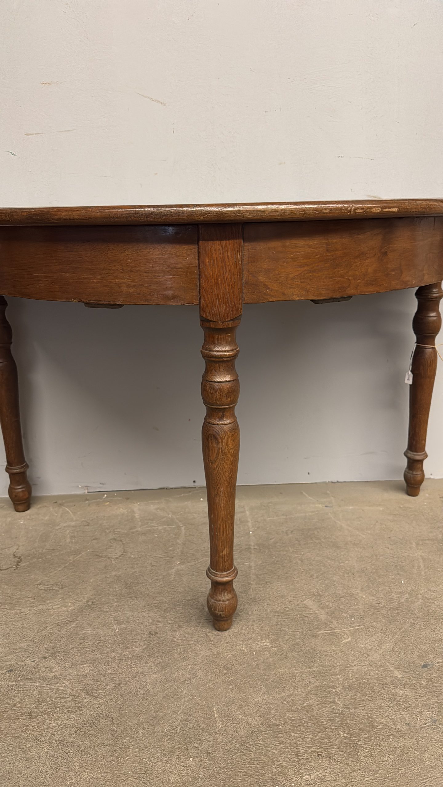 Antica console mezzaluna in castagno Luigi Filippo, metà '800, 71x106x52 cm, Umbria - immagine 2