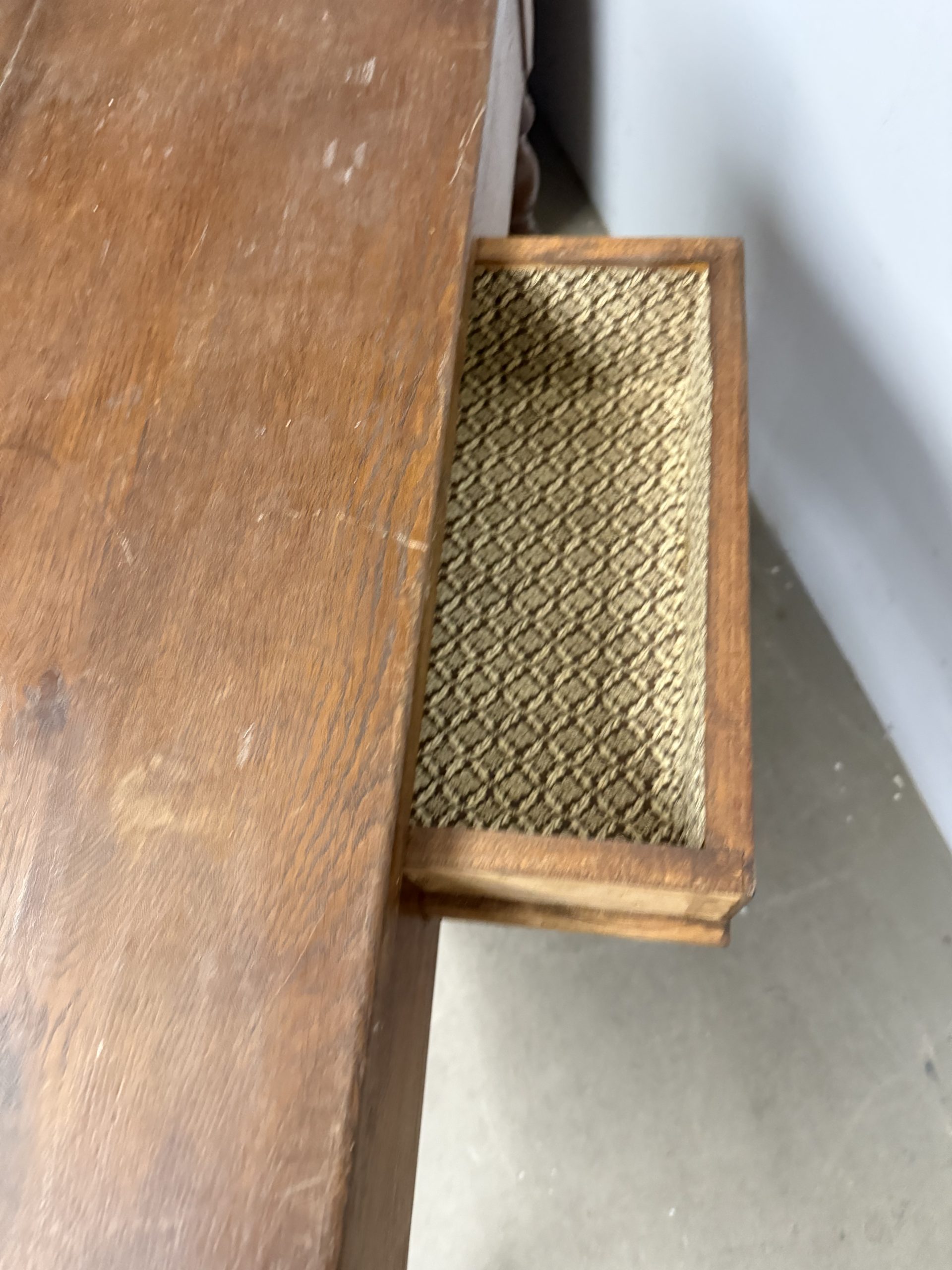 Antica console mezzaluna in castagno Luigi Filippo, metà '800, 71x106x52 cm, Umbria - immagine 3