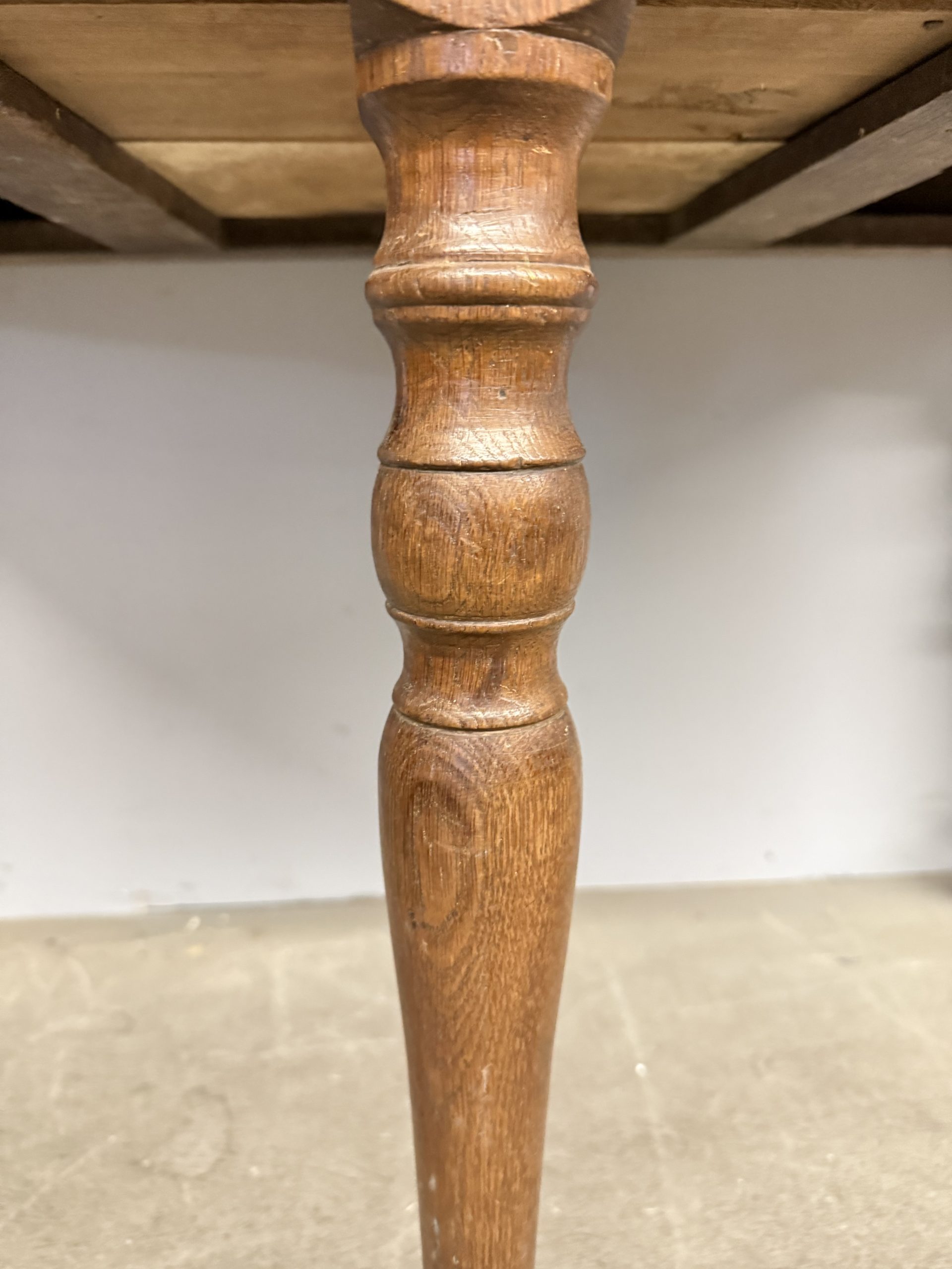 Antica console mezzaluna in castagno Luigi Filippo, metà '800, 71x106x52 cm, Umbria - immagine 9