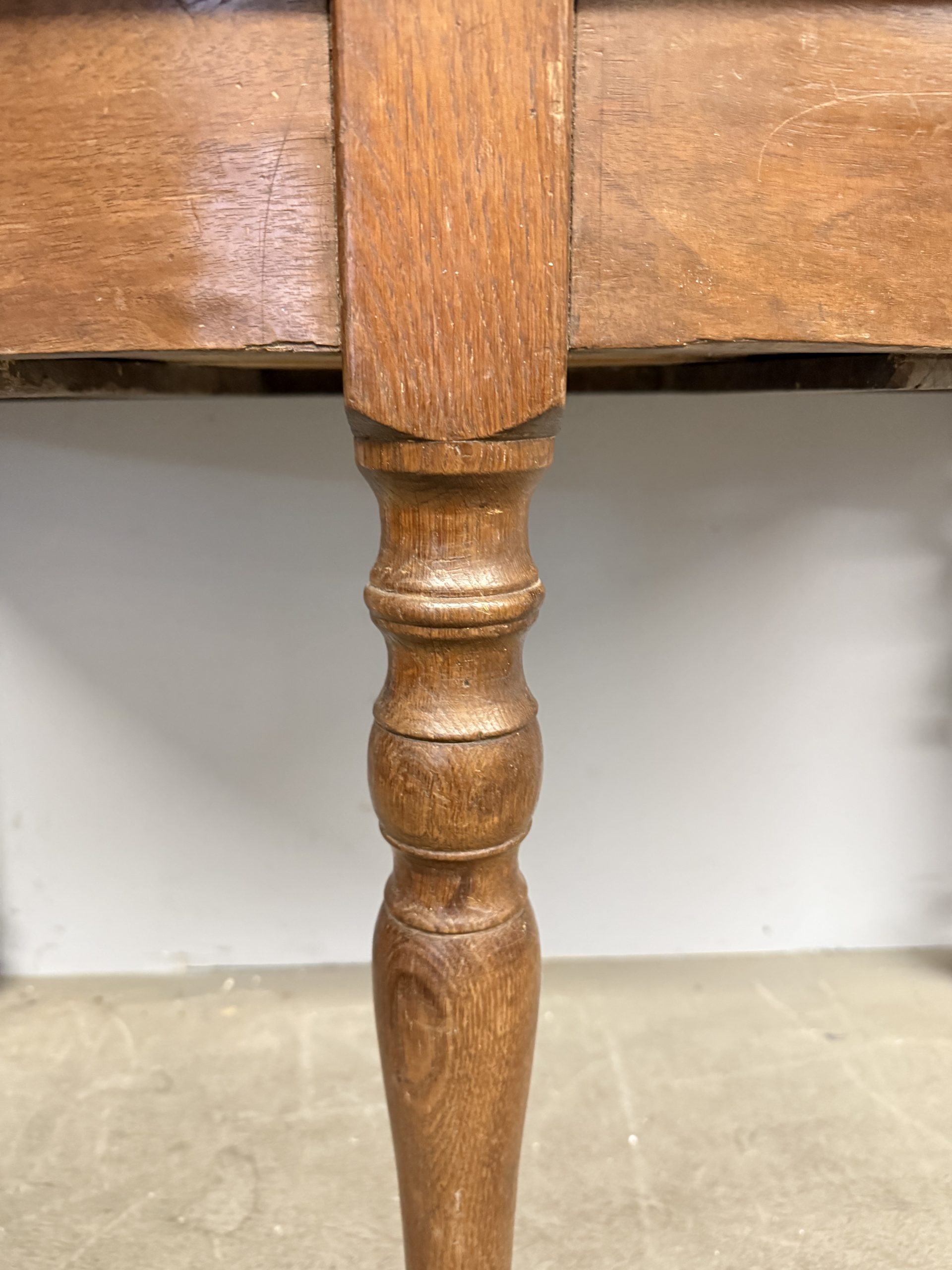 Antica console mezzaluna in castagno Luigi Filippo, metà '800, 71x106x52 cm, Umbria - immagine 10