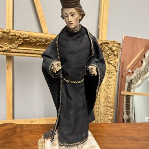 Antica scultura di San Gabriele dell'Addolorata, XVIII sec, 55x23x20cm