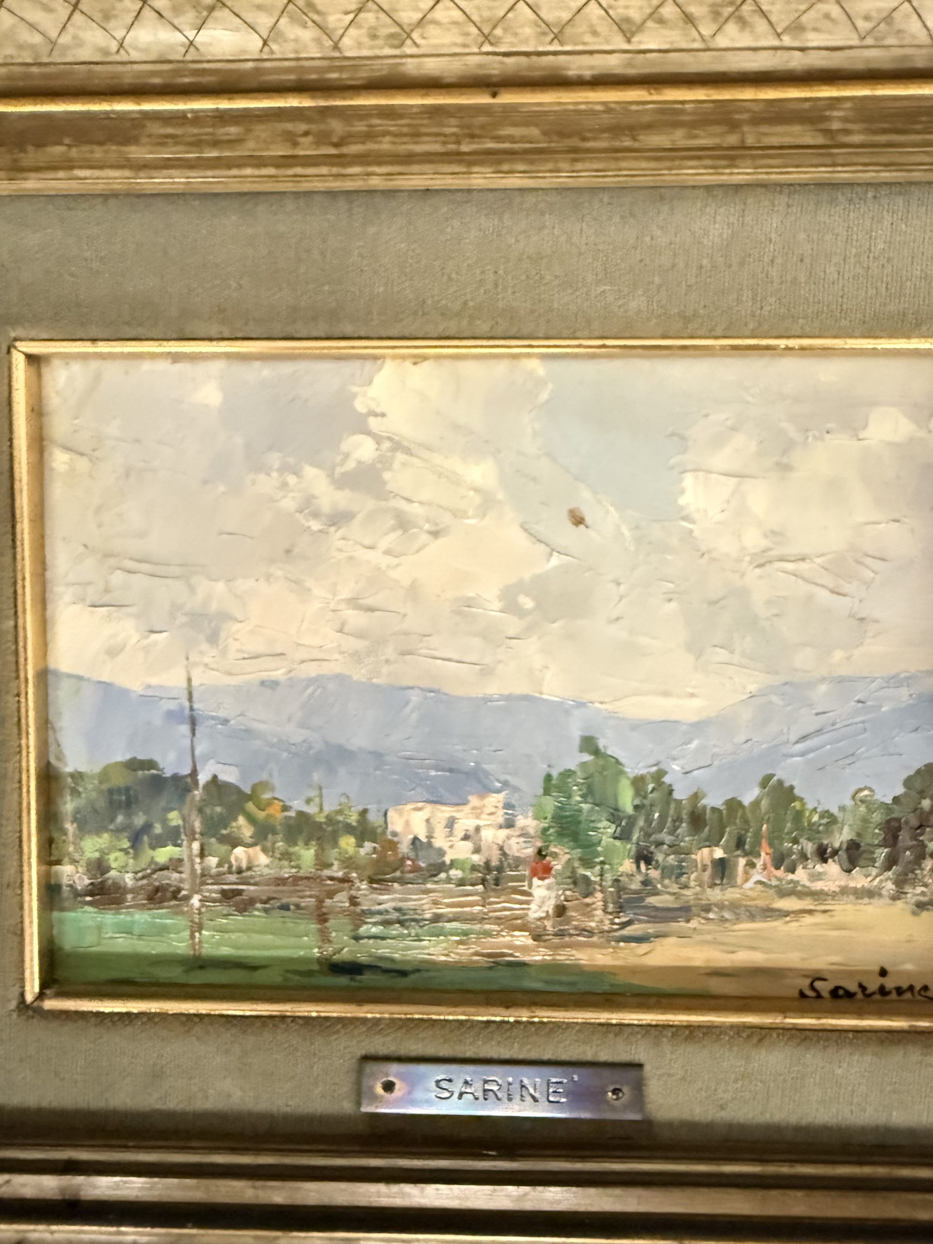 Coppia di dipinti '900 paesaggio francesi firmati Sarinè, 33x27cm - immagine 5