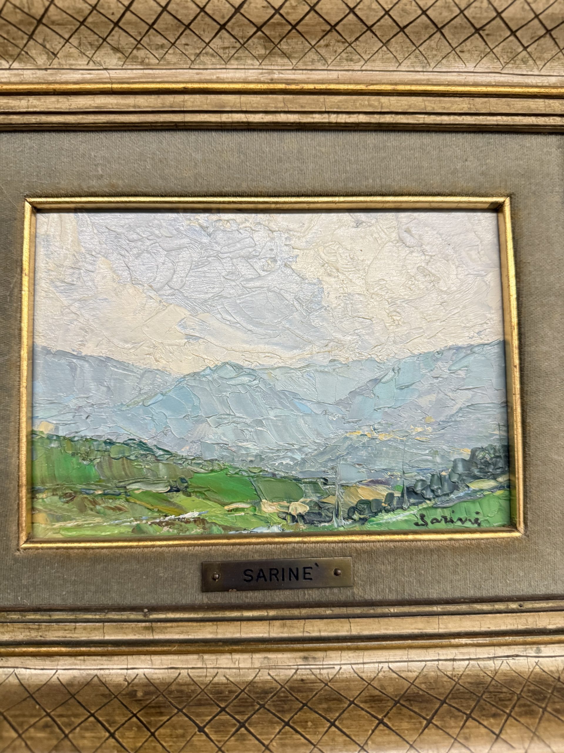 Coppia di dipinti '900 paesaggio francesi firmati Sarinè, 33x27cm - immagine 8