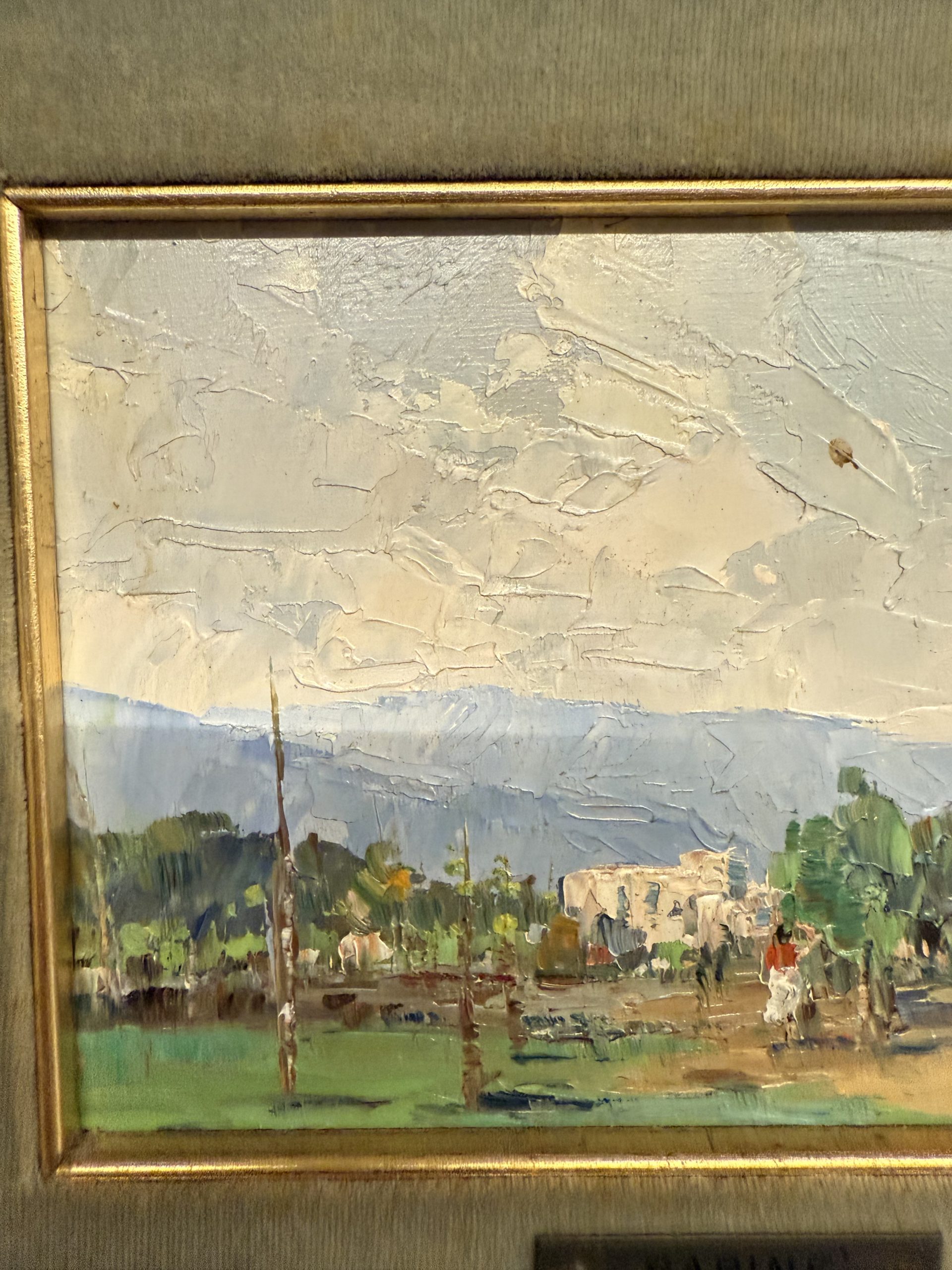 Coppia di dipinti '900 paesaggio francesi firmati Sarinè, 33x27cm - immagine 9