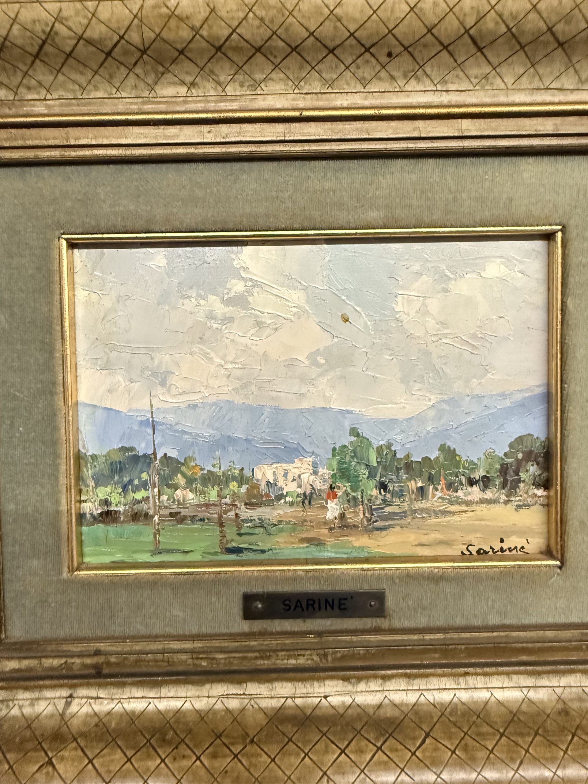 Coppia di dipinti '900 paesaggio francesi firmati Sarinè, 33x27cm - immagine 11